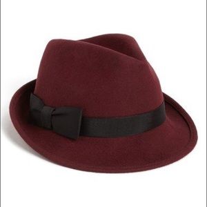 Nordstrom Burgundy Wool Felt Trilby Hat